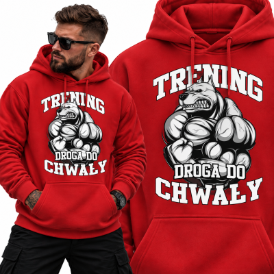BLUZA Z KAPTUREM NA SIŁOWNIĘ DROGA DO CHWAŁY
